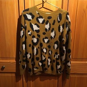 Dark Mustard Leopard Sweater